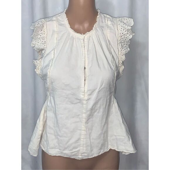 Beautiful APiece Apart cream short sleeve top SIZE 0 GOOD CONDITION (size detai - Picture 1 of 9